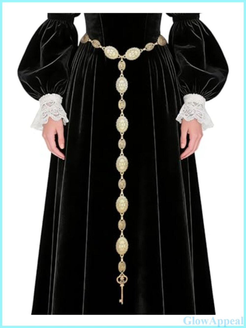 Medieval Waist Chain Metal Belt Witch Renfaire Costume
